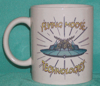 Coffee Mug with Flying Moose Logo