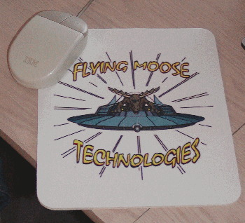 Mouse Pad with Flying Moose Logo